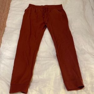 Red jogger sweatpants